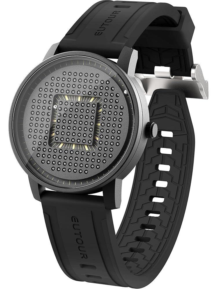 EUTOUR WATCH ブラック ラバーベルト Amazon.com: EUTOUR Magnetic Wrist Watch for Men Creative